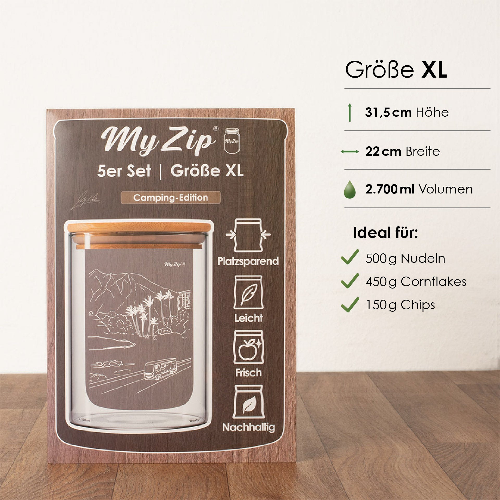 MyZip-Beutel | Limitierte Camping Edition | Einzel-Sets